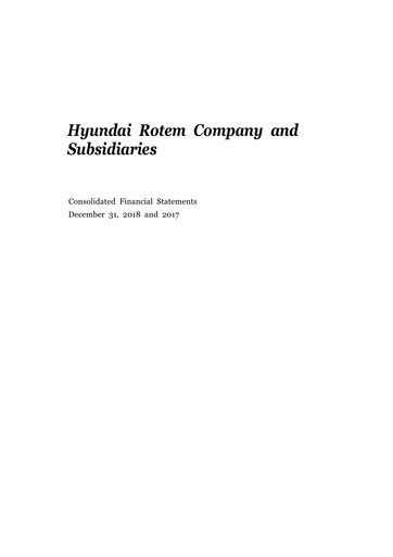 Thumbnail Hyundai Rotem Company Financial Statement 2018
