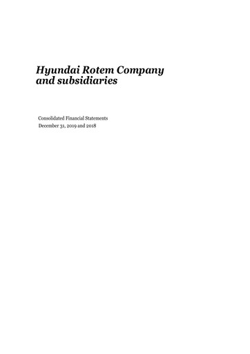 Thumbnail Hyundai Rotem Company Financial Statement 2019