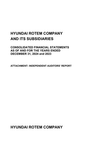 Thumbnail Hyundai Rotem Company Financial Statement 2024