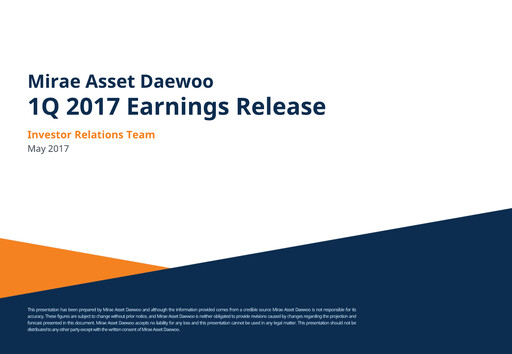 Thumbnail Mirae Asset Securities Co., Ltd. Quarterly Report 2017-q1