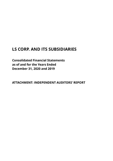Miniature LS Corp. Bilan financier 2020