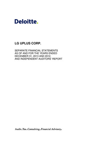 Thumbnail LG Uplus Corp. Financial Statement 2013