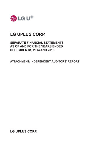 Thumbnail LG Uplus Corp. Financial Statement 2014
