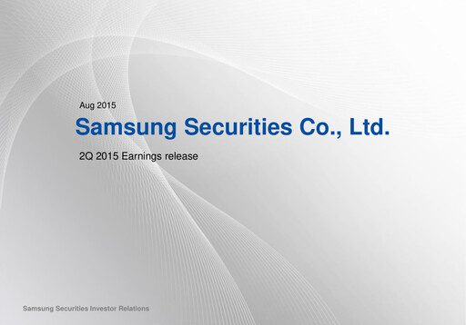 Thumbnail Samsung Securities Quarterly Report 2015-q2