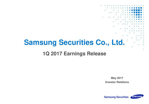 Thumbnail Samsung Securities Quarterly Report 2017-q1