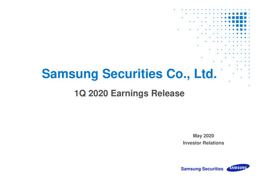 Thumbnail Samsung Securities Quarterly Report 2020-q1