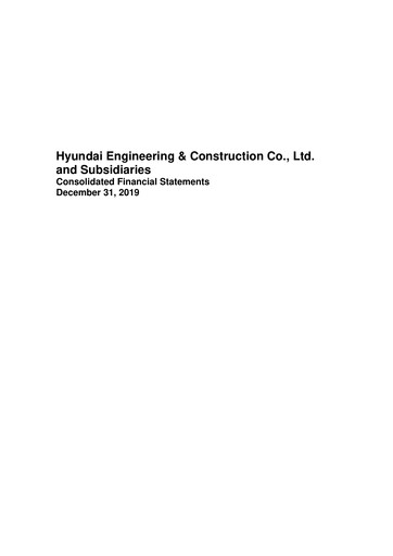 Thumbnail Hyundai Engineering and Construction Financial Statement 2019
