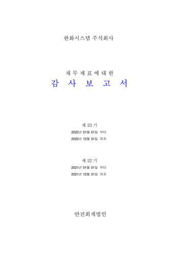 Vorschaubild Hanwha Systems Finanzmitteilung 2022