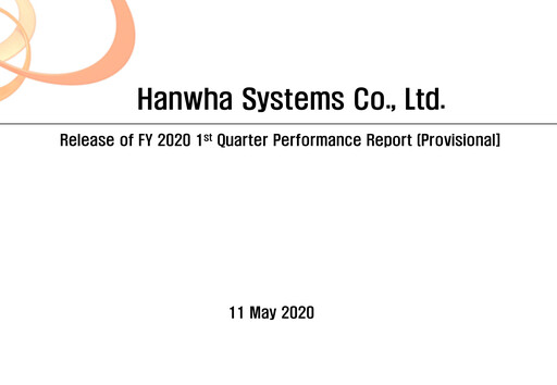 Thumbnail Hanwha Systems Quarterly Report 2020-q1