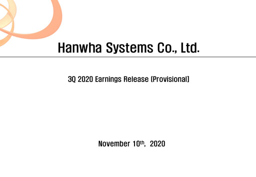 Thumbnail Hanwha Systems Quarterly Report 2020-q3