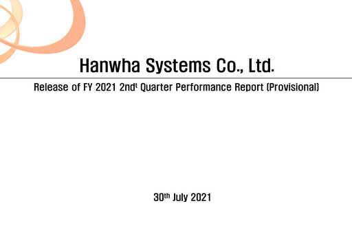 Thumbnail Hanwha Systems Quarterly Report 2021-q2