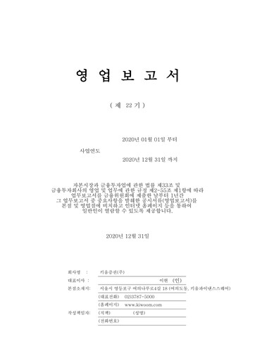 Thumbnail Kiwoom Securities Financial Report 2020