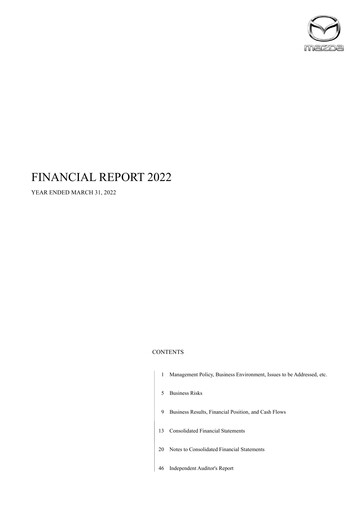 Thumbnail Mazda Financial Report 2022