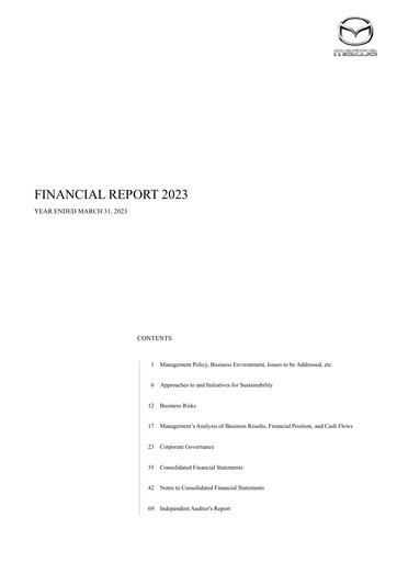Thumbnail Mazda Financial Report 2023