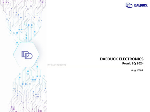 Thumbnail Daeduck Electronics Quarterly Report 2024-q2