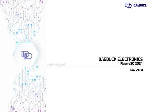 Thumbnail Daeduck Electronics Quarterly Report 2024-q3