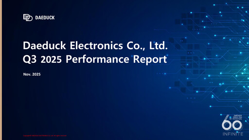 Thumbnail Daeduck Electronics Quarterly Report 2025-q3