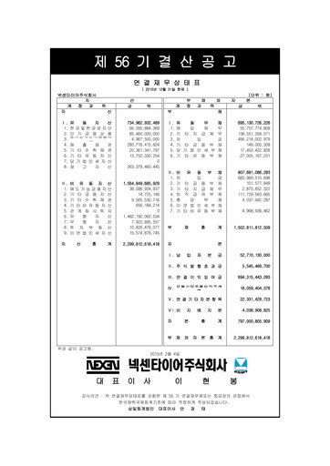 Thumbnail Nexen Tire Corporation Financial Report 2013