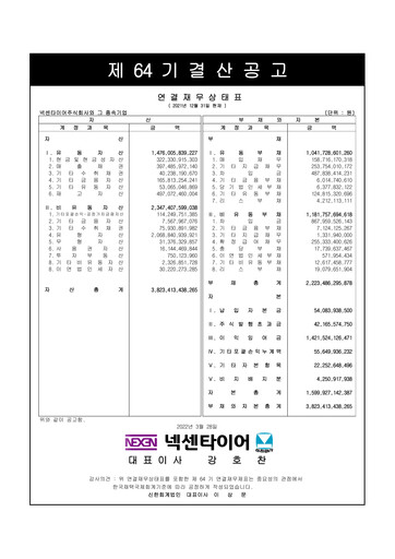 Thumbnail Nexen Tire Corporation Financial Report 2021