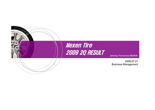 Vorschaubild Nexen Tire Corporation Quartalsbericht 2009-q2