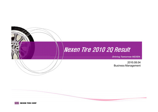 Vorschaubild Nexen Tire Corporation Quartalsbericht 2010-q2