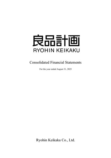 Thumbnail Ryohin Keikaku Financial Statement fy2025