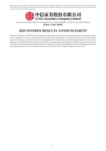 Thumbnail CITIC Securities
 Half-year Report 2025-h1