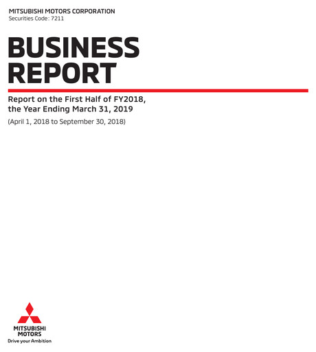 Miniature Mitsubishi Motors Rapport semestriel 2018-h1