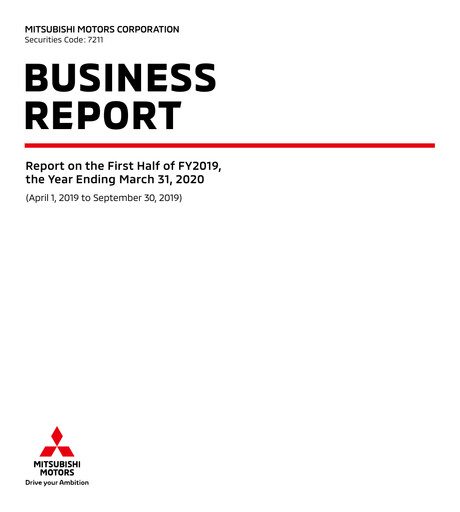 Miniature Mitsubishi Motors Rapport semestriel 2019-h1