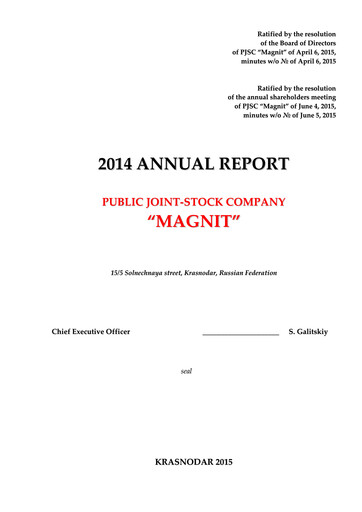 Thumbnail Magnit
 Annual Report 2014