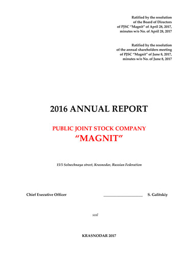 Thumbnail Magnit
 Annual Report 2016