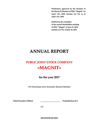 Thumbnail Magnit
 Annual Report 2017