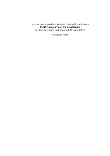 Vorschaubild Magnit
 Halbjahresbericht 2016-h1