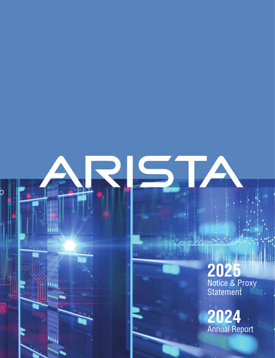 Thumbnail Arista Networks Annual Report 2024