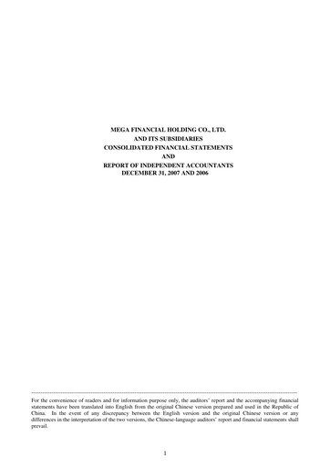 Thumbnail MFHC Financial Statement 2007