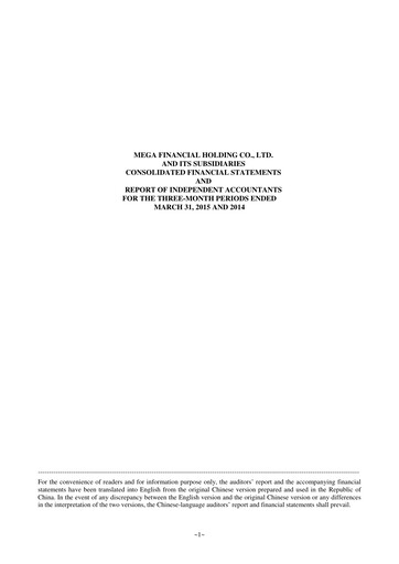 Thumbnail MFHC Quarterly Report 2015-q1