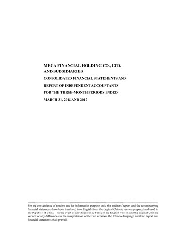 Thumbnail MFHC Quarterly Report 2018-q1