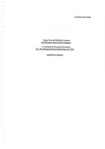 Thumbnail Egypt Kuwait Holding Company Financial Statement 2016-h1