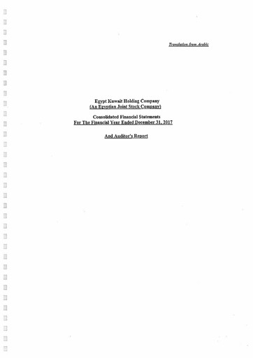 Thumbnail Egypt Kuwait Holding Company Financial Statement 2017