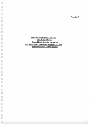 Thumbnail Egypt Kuwait Holding Company Financial Statement 2020