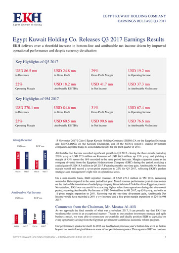 Thumbnail Egypt Kuwait Holding Company Quarterly Report 2017-q3