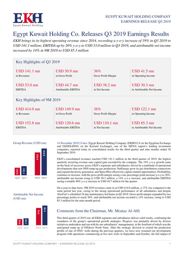 Thumbnail Egypt Kuwait Holding Company Quarterly Report 2019-q3