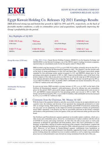 Thumbnail Egypt Kuwait Holding Company Quarterly Report 2021-q1