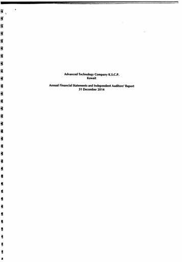 Thumbnail Advanced Technology Company K.S.C.P. Financial Statement 2014