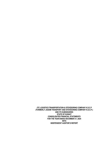 Thumbnail Jassim Transport & Stevedoring Company Financial Statement 2024