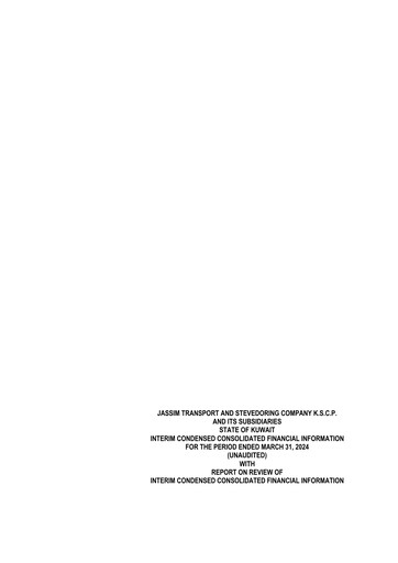 Thumbnail Jassim Transport & Stevedoring Company Quarterly Report 2024-q1