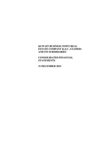 Thumbnail Kuwait Business Town Real Estate Company Financial Statement 2012