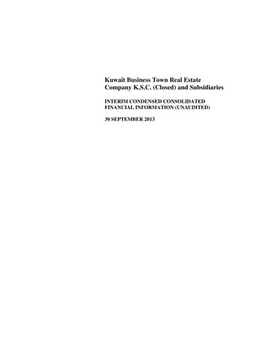 Thumbnail Kuwait Business Town Real Estate Company Financial Statement 2013-q3
