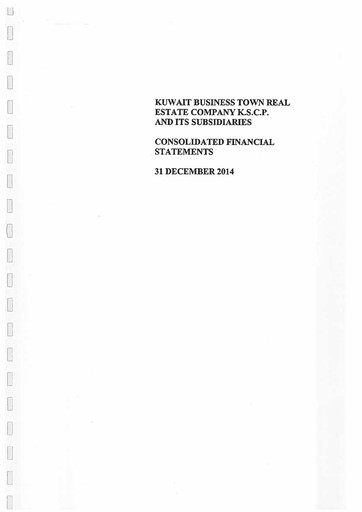 Thumbnail Kuwait Business Town Real Estate Company Financial Statement 2014