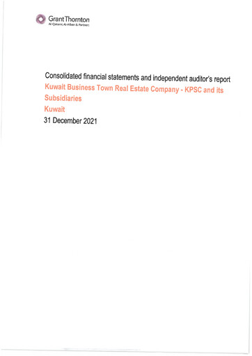 Thumbnail Kuwait Business Town Real Estate Company Financial Statement 2021